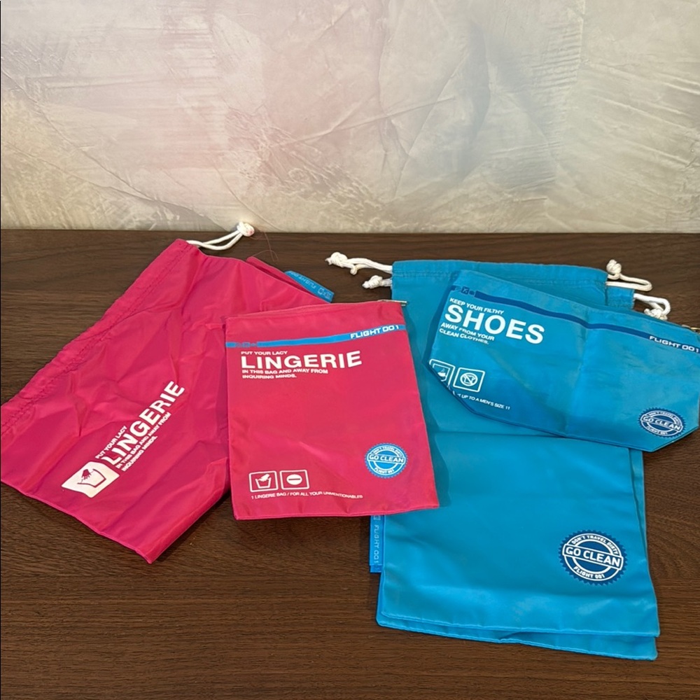 Pink and Blue Travel Bags/ packing cubes
